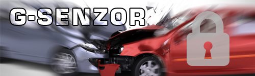 jede Kollision aufgezeichnet Vestavěný G-senzor