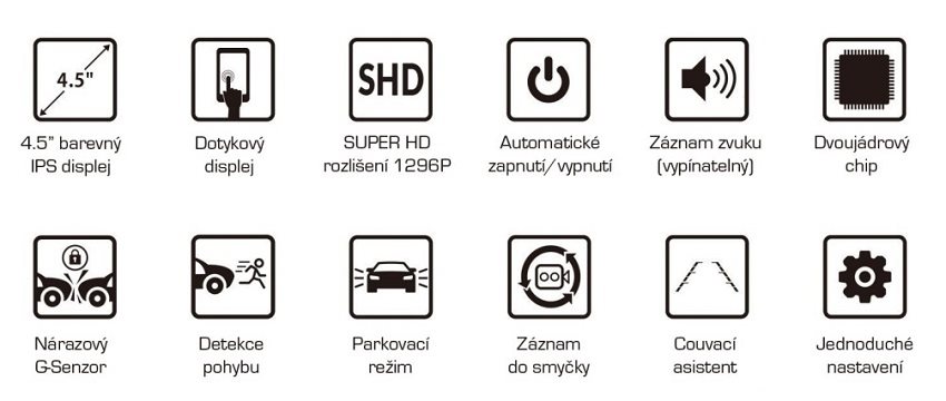 Záznamová kamera do auta CEL-TEC M5 Dual Touch