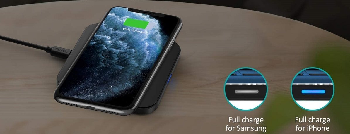 Bezdrátová nabíječka ChoeTech Wireless Fast Charger Pad 10W Black