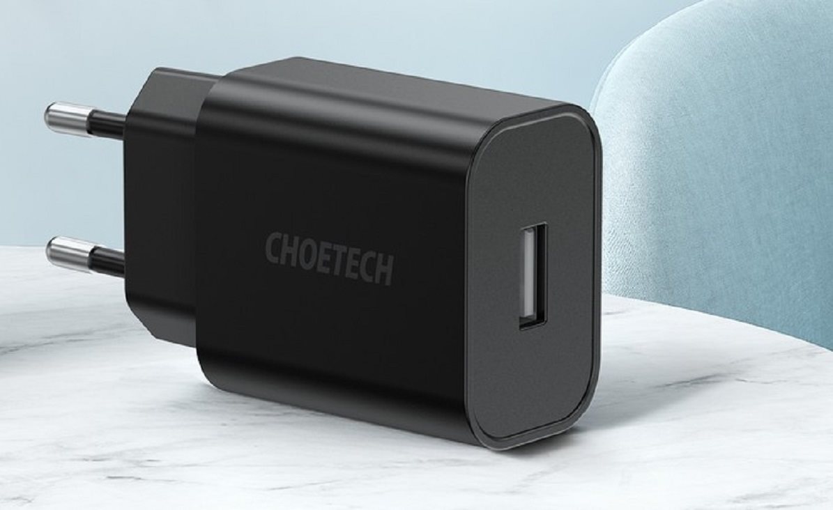 ChoeTech Smart USB Wall Charger 12W Black ChoeTech Smart USB Wall Charger 12W Black