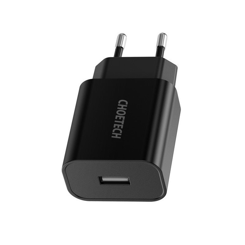 ChoeTech Smart USB Wall Charger 12W Black ChoeTech Smart USB Wall Charger 12W Black