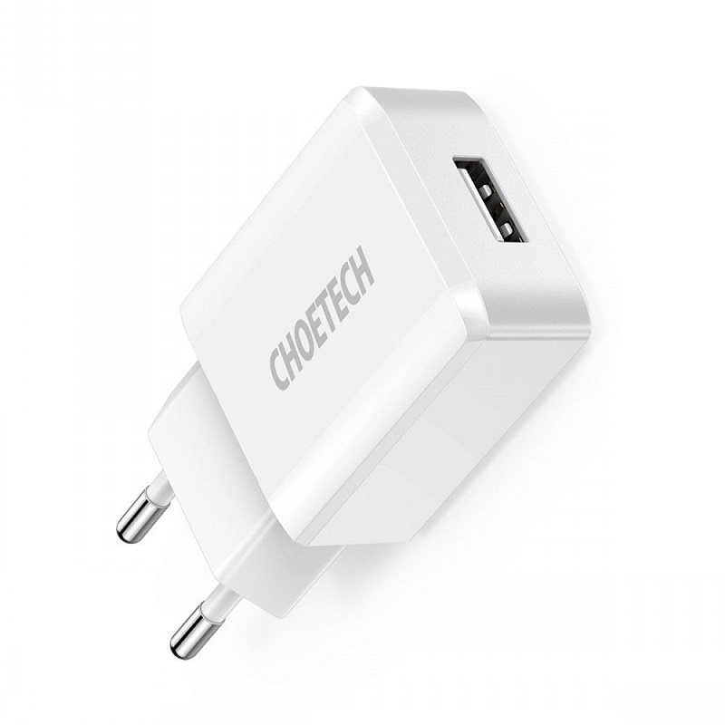 ChoeTech Smart USB Wall Charger 12W White