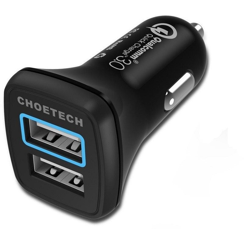 Nabíjačka ChoeTech Quick 2× QC3.0 USB-A Car Charger
