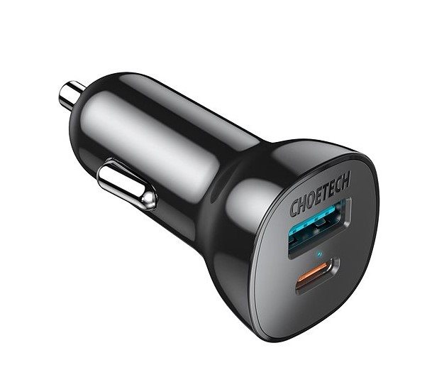 Nabíječka do auta Choetech PD20W + QC18W 38W dual ports Car Charger