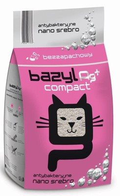 Stelivo pro kočky Bazyl Ag+ Compact bentonite 10L bentonitové Stelivo pro kočky Bazyl Ag+ Compact bentonite 10L bentonitové