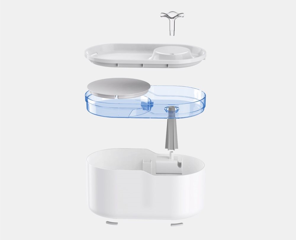 Fountain for cats Tikpaws Ultra-quiet water fountain with light sensor TK-WF006 Fountain for cats Tikpaws Ultra-quiet water fountain with light sensor TK-WF006