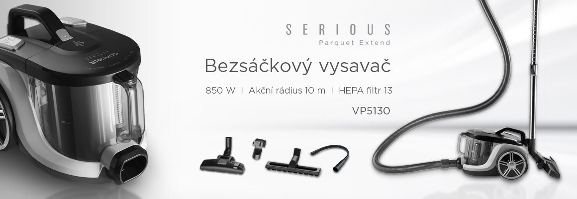 Bagless vacuum cleaner CONCEPT VP5130 SERIOUS Parquet Extend 850 W Bagless vacuum cleaner CONCEPT VP5130 SERIOUS Parquet Extend 850 W