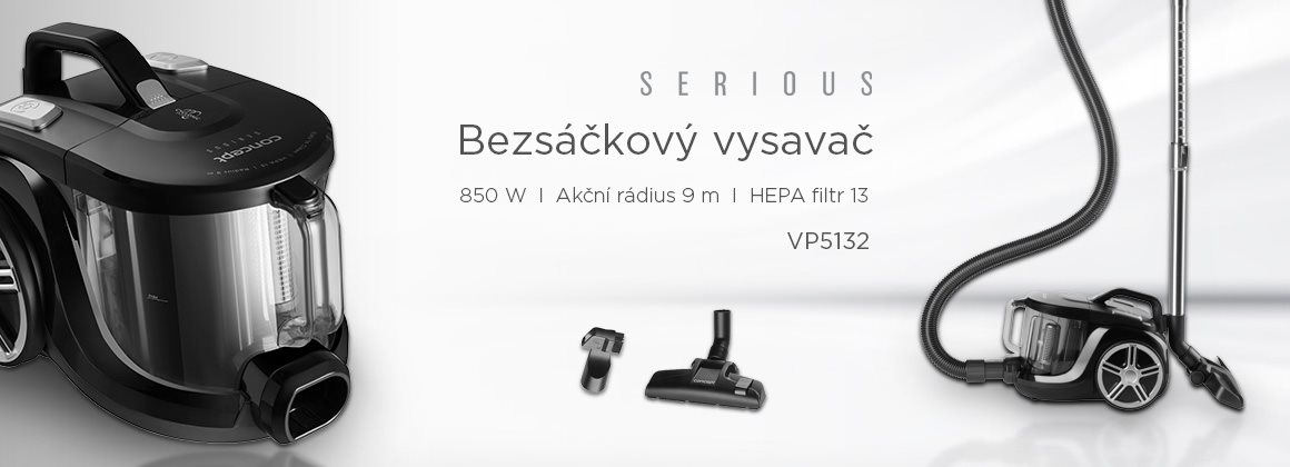 Bezsáčkový vysavač CONCEPT VP5132 SERIOUS 850 W