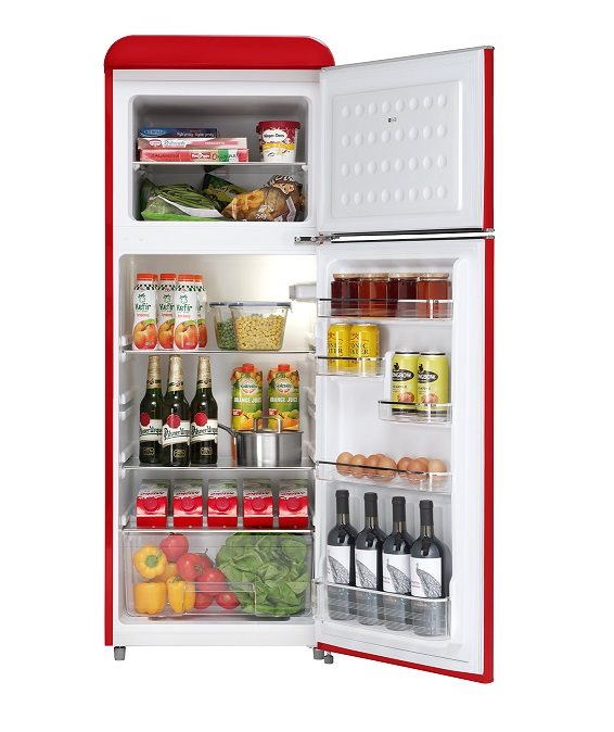 Lednice CONCEPT LFTR4555rdr s mrazákem nahoře