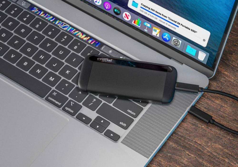 Schnelles externes Laufwerk Crucial Portable SSD X8