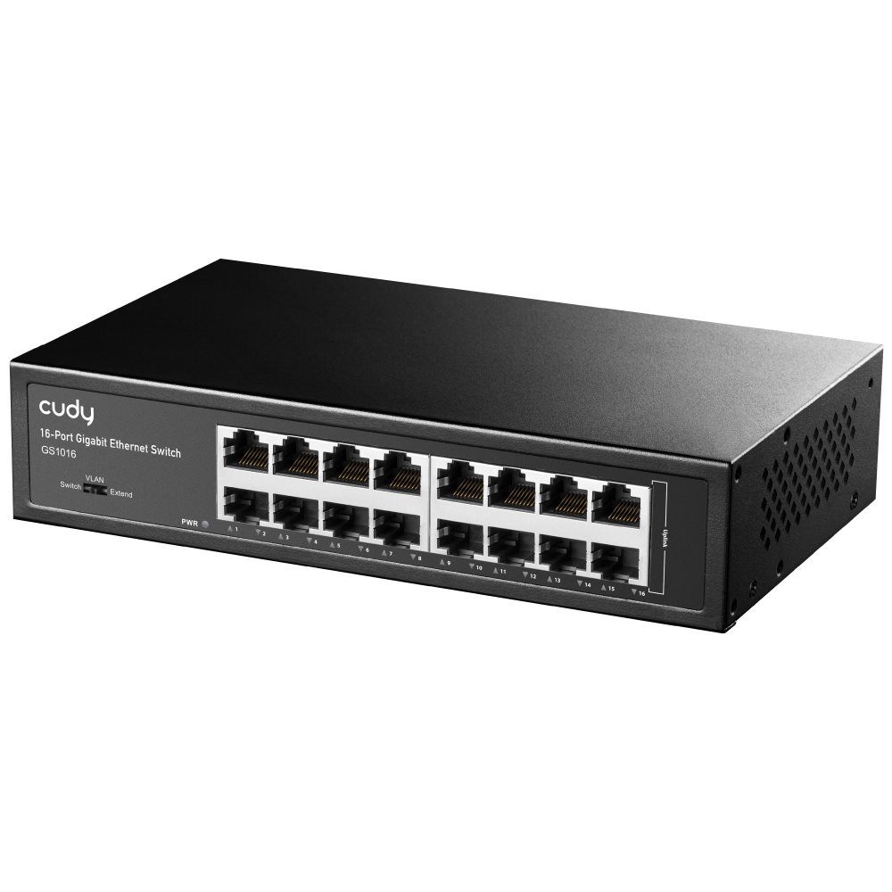 Schalter CUDY 16-Port Gigabit Metall
