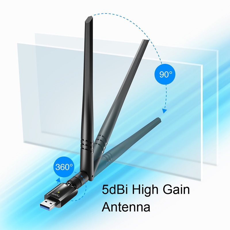 CUDY AC1300 High Gain USB Wi-Fi Adapter