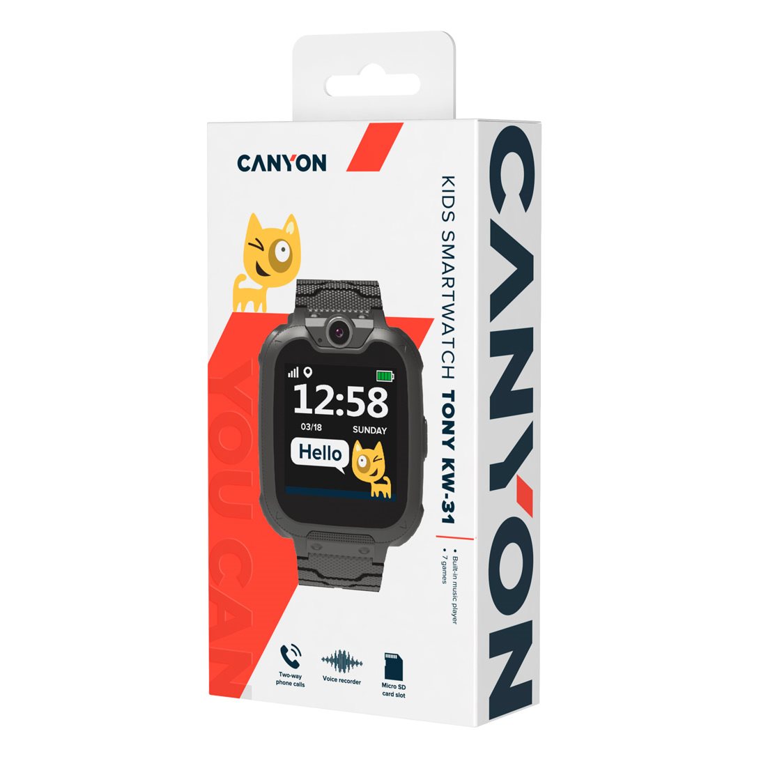 Smart hodinky Canyon Tony KW-31 čierne