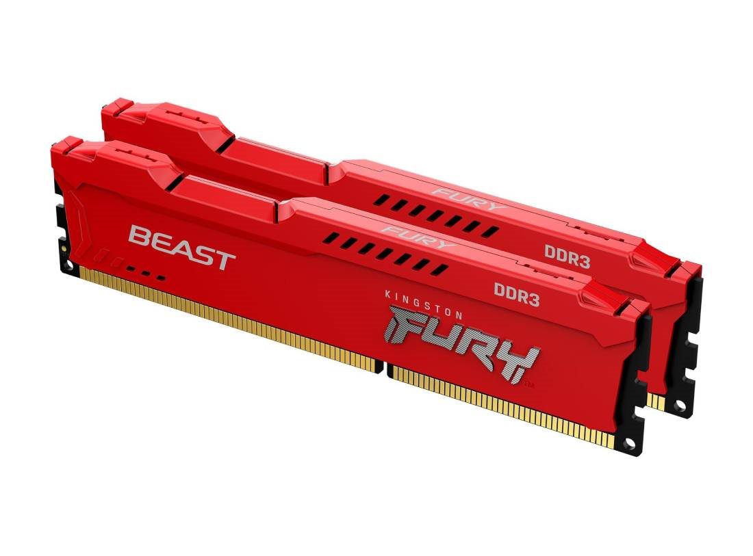 Operačná pamäť Kingston FURY 8GB KIT DDR3 1600MHz CL10 Beast Red 