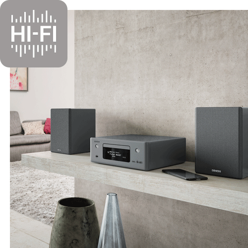 Kvalitní Hi-Fi zvuk Hi-Fi systém Denon CEOL RCD-N11DAB Gray
