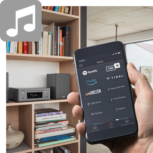 Bezdrôtové streamovanie hudby Hi-Fi systém Denon CEOL RCD-N11DAB Gray