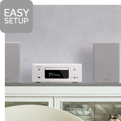 Jednoduché nastavení Hi-Fi systém Denon CEOL RCD-N11DAB Gray
