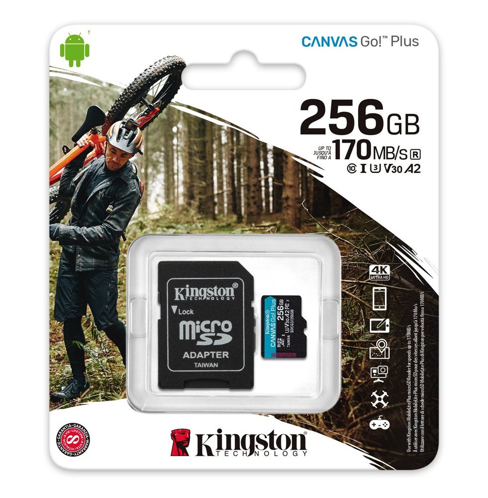 Pamäťová karta Kingston MicroSDXC 256GB Canvas Go! Plus