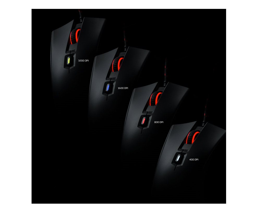 HyperX Pulsefire Gaming Mouse 4 režimy DPI