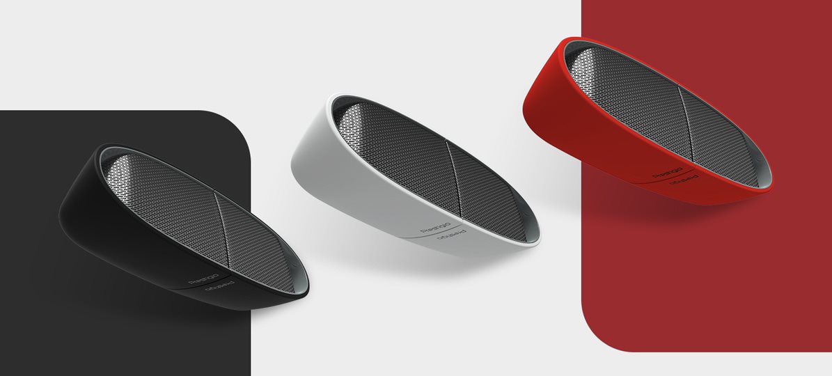 Propracovaný oválný design Bluetooth reproduktor Prestigio SUPREME černý
