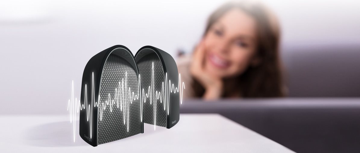 True Wireless Stereo Bluetooth reproduktor Prestigio SUPREME černý