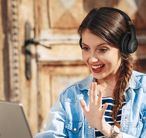 Bezdrátová sluchátka EarFun Wave black Integrovaný mikrofon