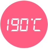 Nejvyšší teplota 190 °C