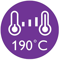 Teplota 190 °C