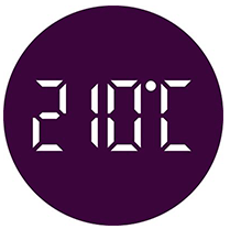 Temperature up to 210 ° C