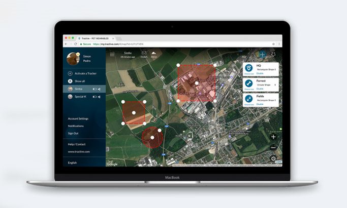 Tractive GPS XL Eistellen der sicheren Zone