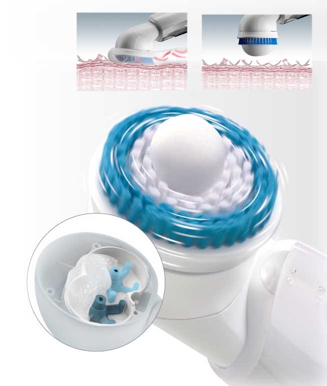Cream foam for gentle removal of skin cells Krémová pěna pro jemné odstranění kožních buněk
