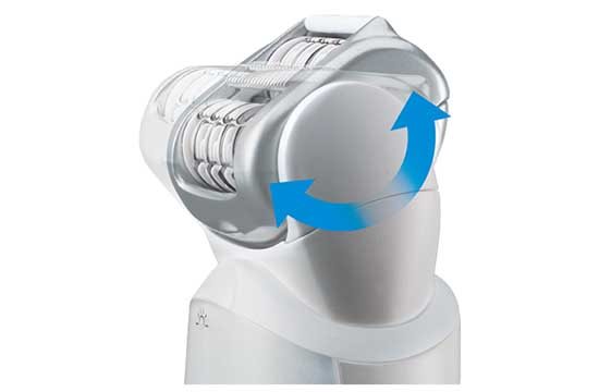 Tilting head for easier epilation Výklopná hlavice pro snadnější epilaci