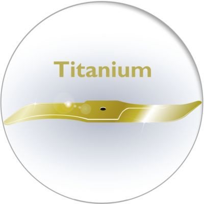 Titanium-coated blades Břity potažené titanem