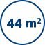 Vhodný pro místnosti do 44 m2 Vhodný pro místnosti do 44 m2