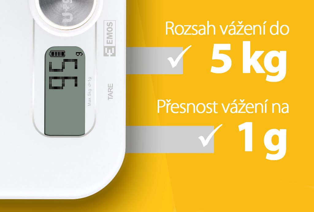 EMOS Digitální bezbateriová kuchyňská váha EV021