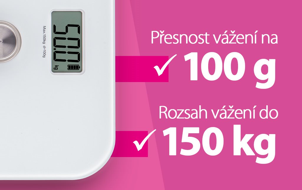 Přesnost vážení na 100 g