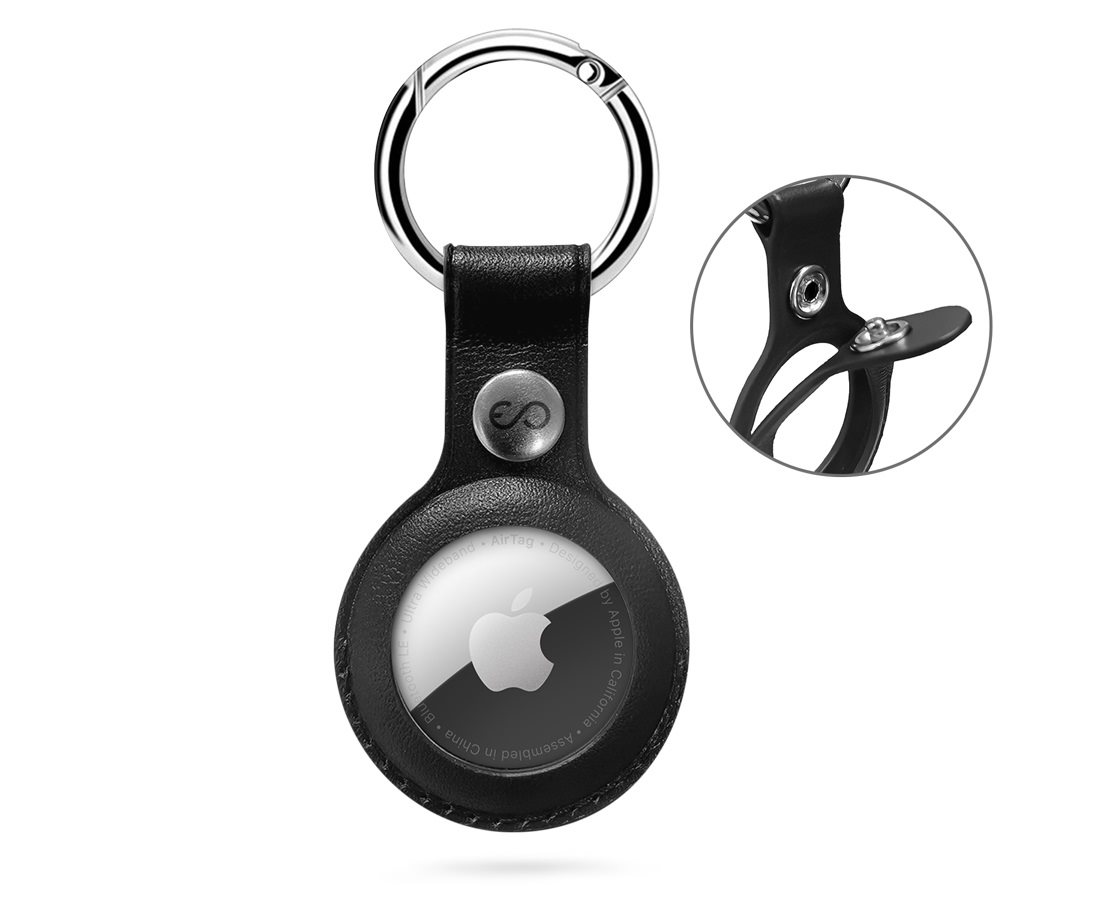 Epico AirTag Leather case with Epico logo