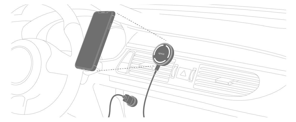 Epico Magnetic Wireless Car Charger