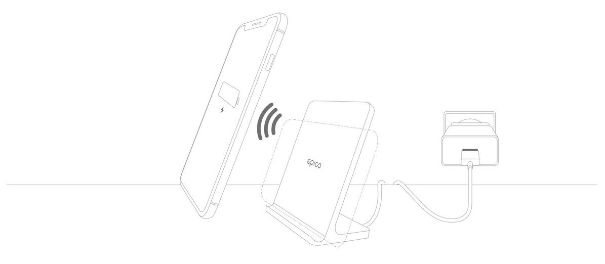 Epico Wireless Stand Pro Drahtloses Ladegerät
