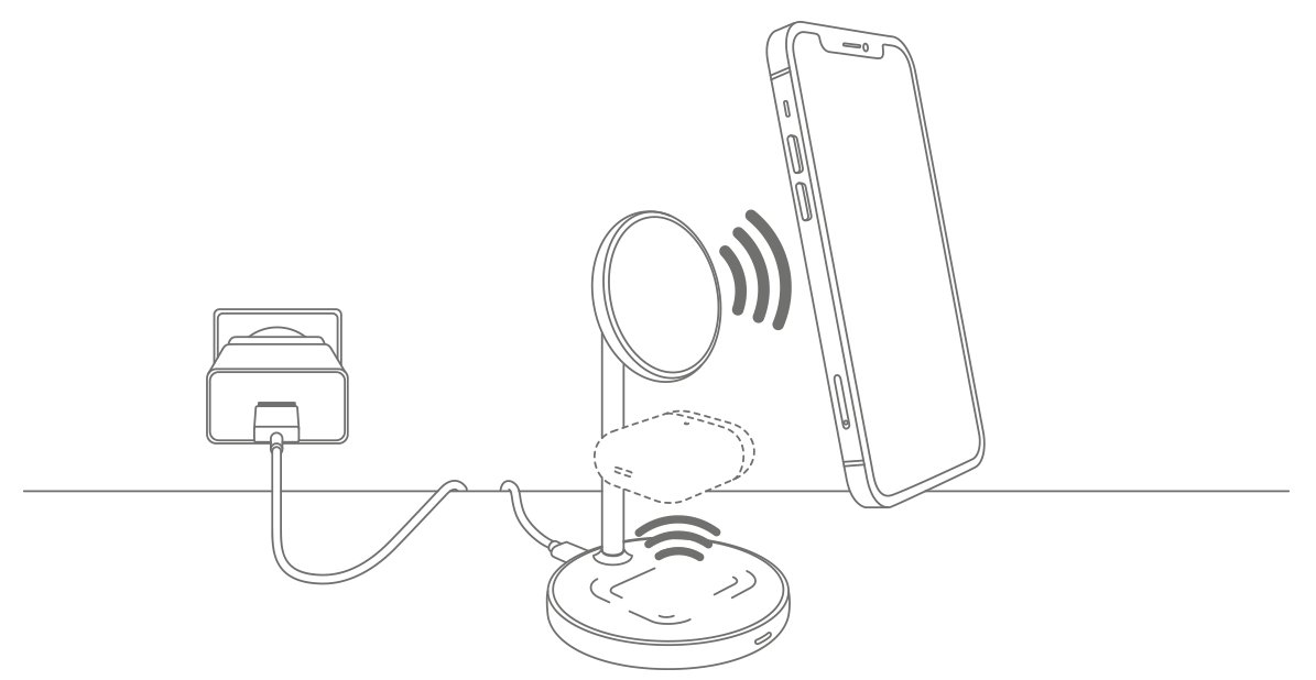 Epico Magnetic 2in1 Wireless Charger