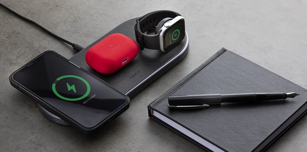 Wireless Charger - Epico Wireless Charging Base 3in1 Space Grey