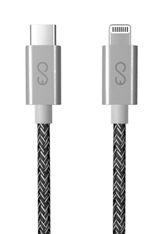 Epico Fabric Braided Cable C to Lightning 1.8m 2020 - Space Grey