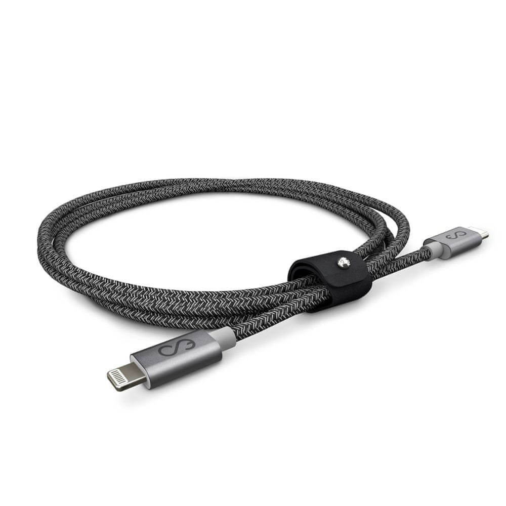 Epico Fabric Braided Cable C to Lightning 1.8m 2020 - Space Grey