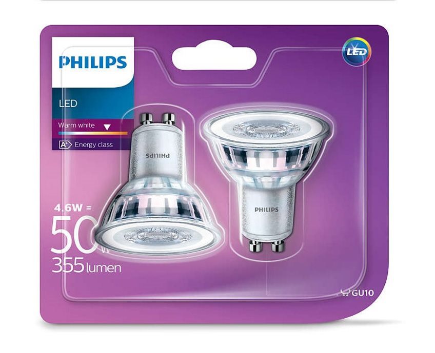 Philips LED Classic 4.6-50W 2pcs