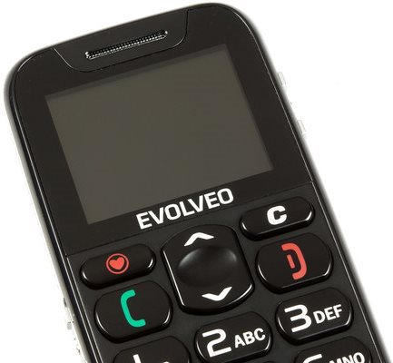 Displej je opravdu skvělý pro lidi s horším zrakem Mobilní telefon EVOLVEO EasyPhone v černém provedení - displej