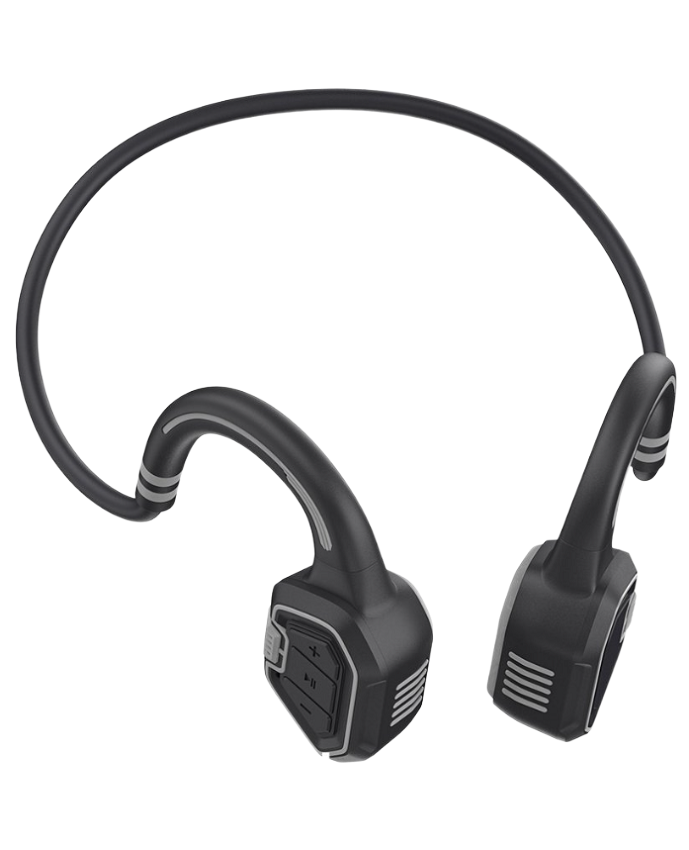 Bezdrôtové slúchadlá na lícne kosti EVOLVEO BoneSwim MP3 16 GB, sivé