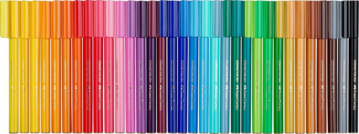 Faber-Castell Connector Felt-Tip Pens Handbag, 33 Colours