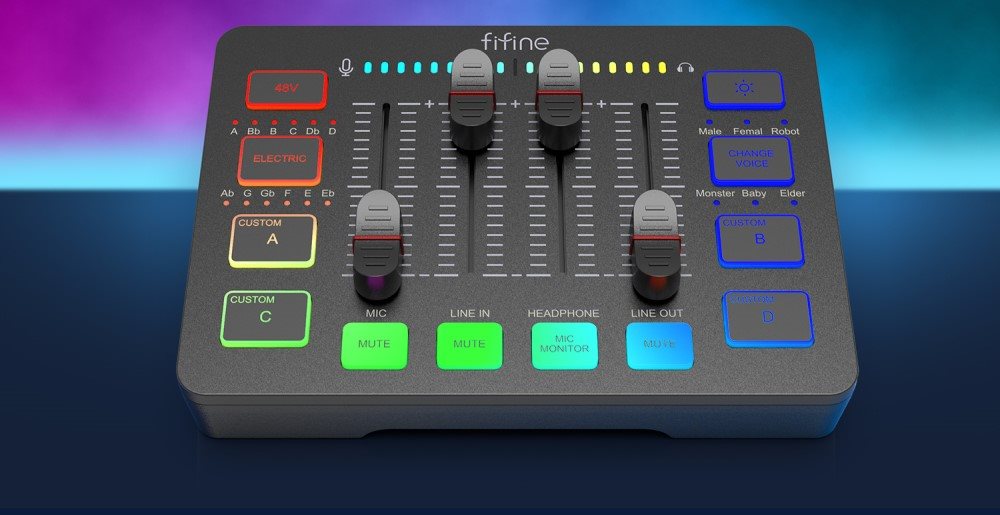 FIFINE SC3 mixing console FIFINE SC3 mixing console