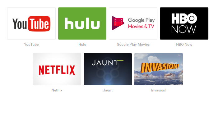 HBO NOW, Netflix, Hulu, YouTube