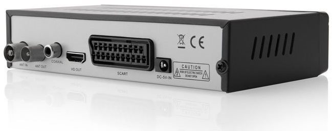 Zadní konektory DVB-T2 přijímač Gogen DVB 168